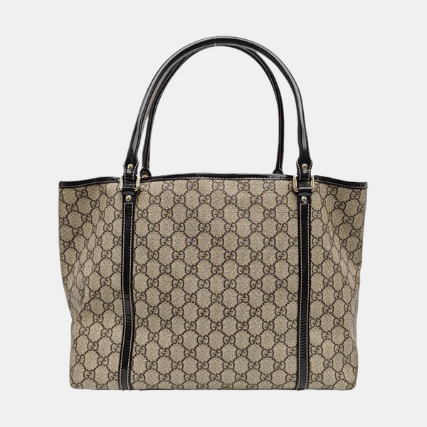 Joy Medium Monogram Coated Canvas Beige