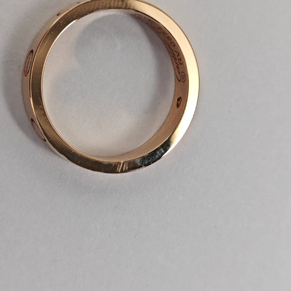 LOVE 18k Rose Gold Ring EU 49