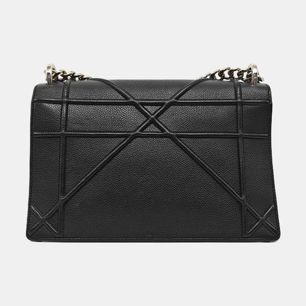 Diorama Medium Cannage Calfskin Black
