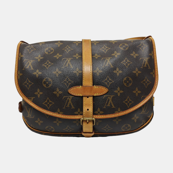 SAUMUR 30 Monogram Coated Canvas Brown