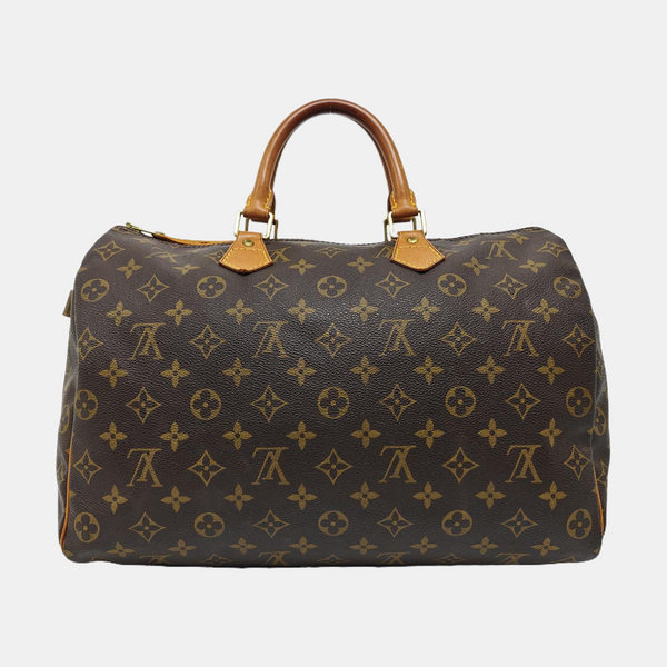 SPEEDY 35 Monogram Coated Canvas Brown