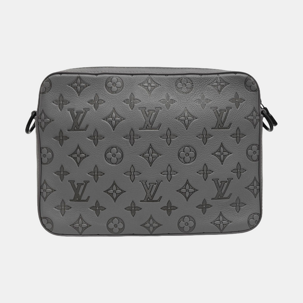 TRIO Monogram Calfskin Gray