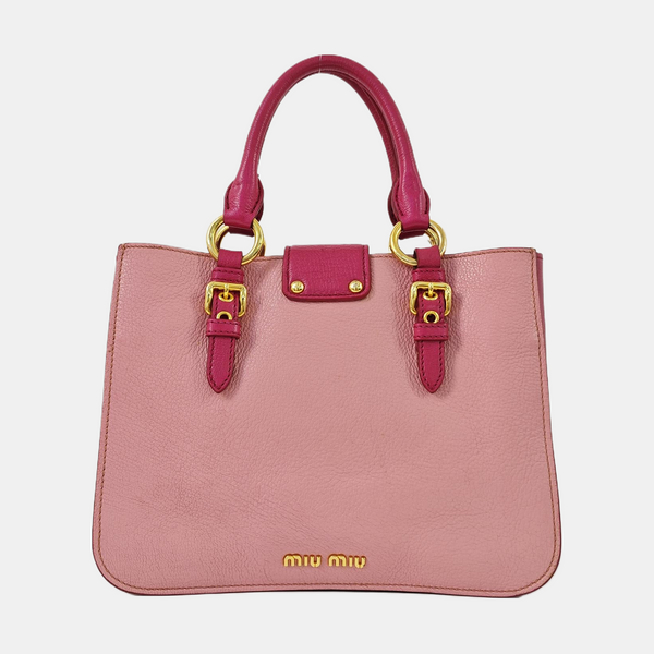 Calfskin Tote Bag Pink