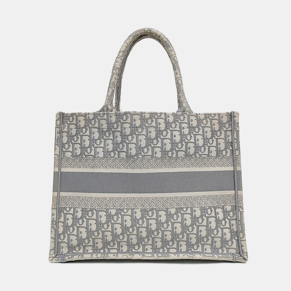 Book Tote Medium Oblique Canvas Gray