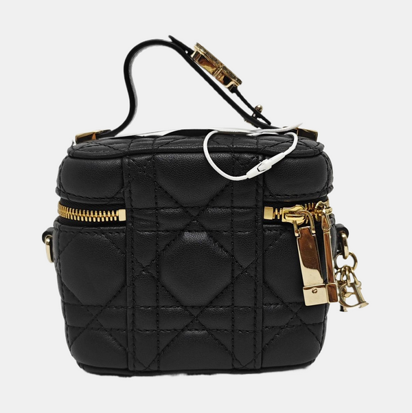 Lady Dior Super Mini Cannage Lambskin Black