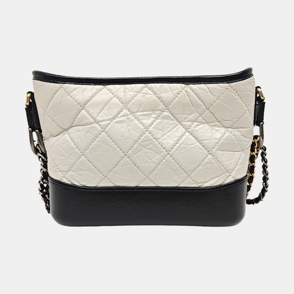 GABRIELLE Small Quilted Calfskin White