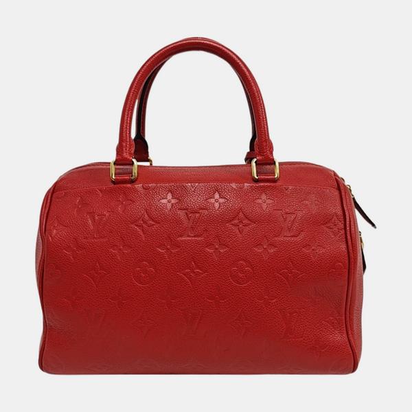 Authenticated pre-owned SPEEDY 25 Monogram Calfskin Red - Shoulder Bag at Looply