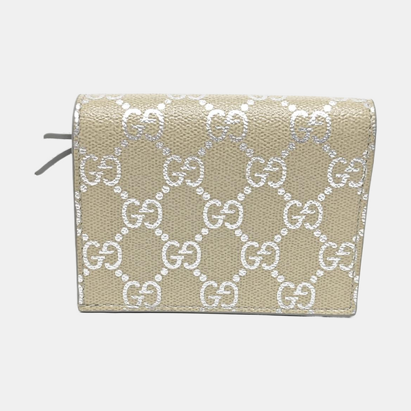 Monogram Leather Wallet Beige