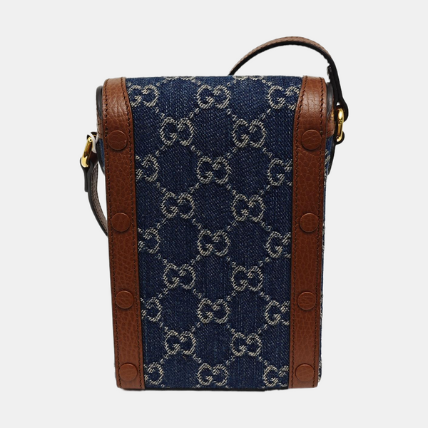 Horsebit 1955 Mini Monogram Denim Blue