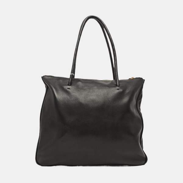 Calfskin Top Handle Bag Brown