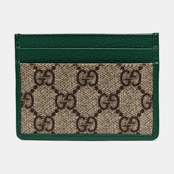 Retro Monogram Coated Canvas Green Card Holder