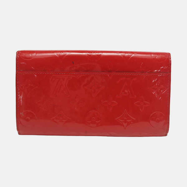 SARAH Monogram Patent Leather Red Wallet