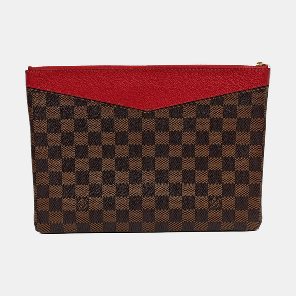 DAILY Damier Ebene Coated Canvas Brown
