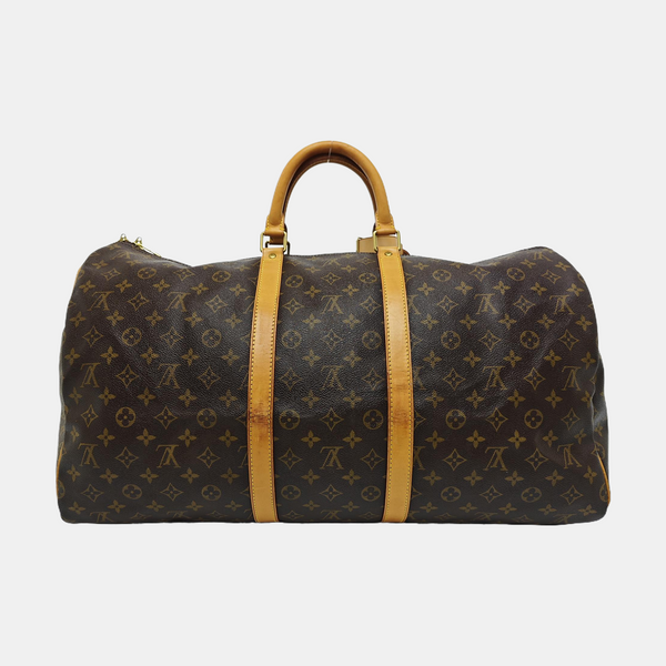 SAC SOUPLE 55 Monogram Coated Canvas Brown