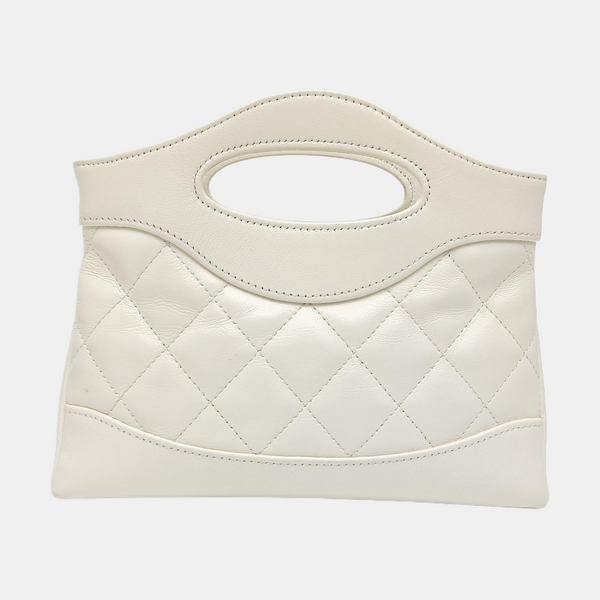 CHANEL 31 Mini Quilted Lambskin White