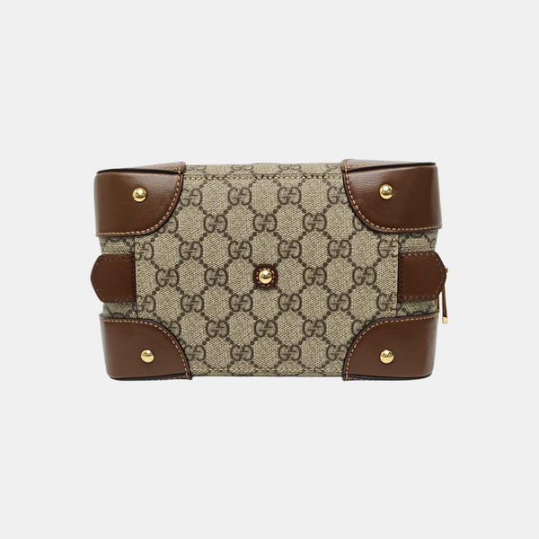 Monogram Coated Canvas Shoulder Bag Brown