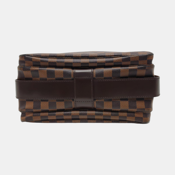 NAVIGLIO Damier Ebene Coated Canvas Brown