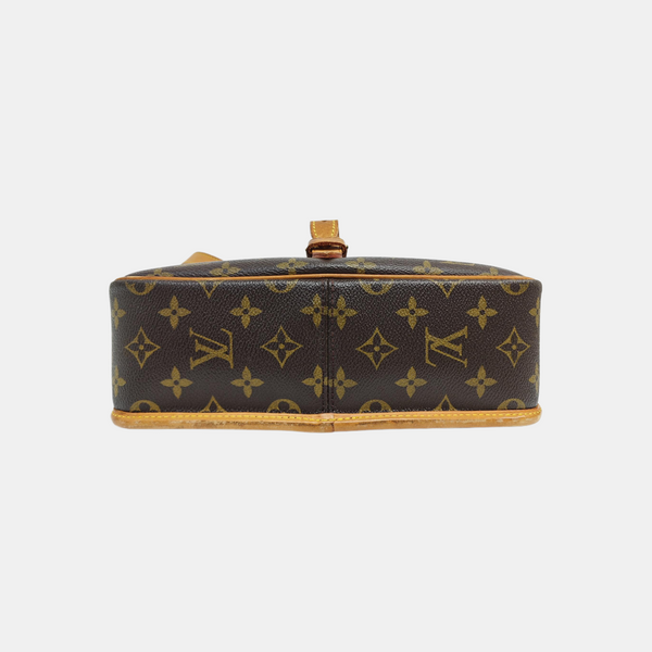 SOLOGNE PM Monogram Coated Canvas Brown