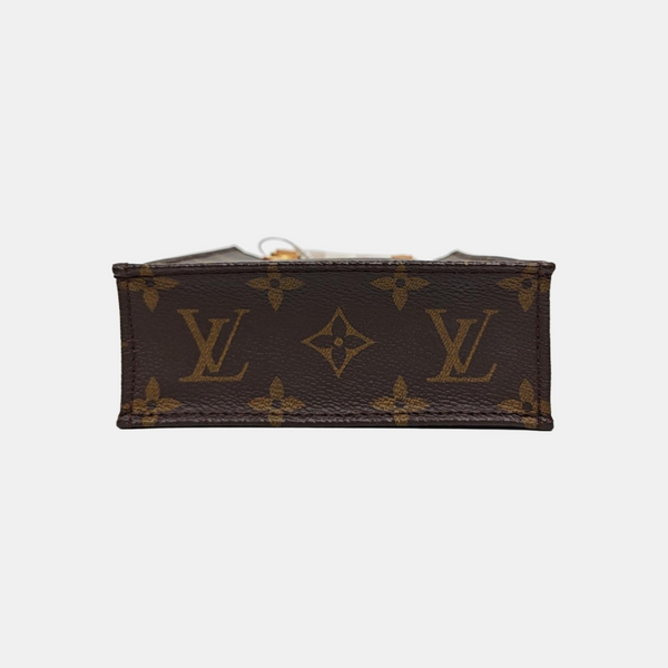 SAC PLAT Mini Monogram Coated Canvas Brown