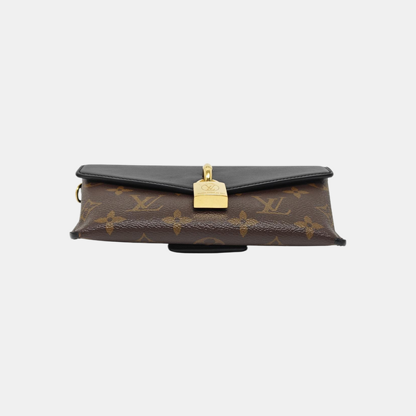 Coated Canvas Shoulder Bag Brown