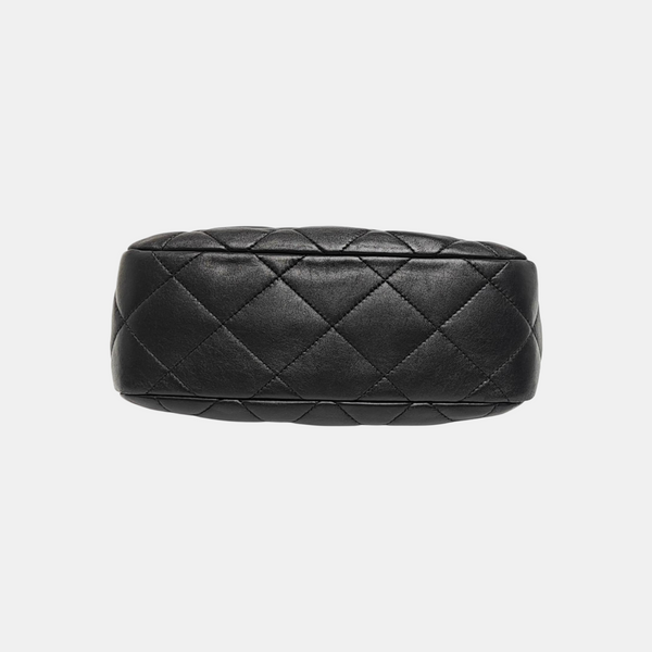 Quilted Lambskin Shoulder Bag Black
