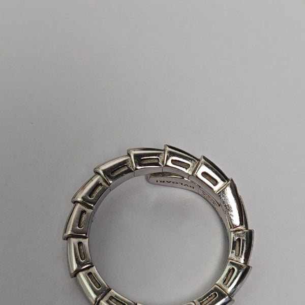 SERPENTI 18k White Gold Silver Ring EU 49