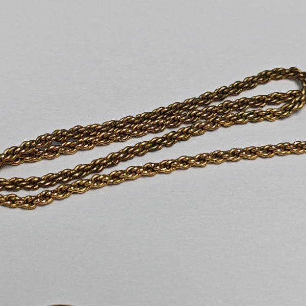 Twist Round Metal Gold Necklace