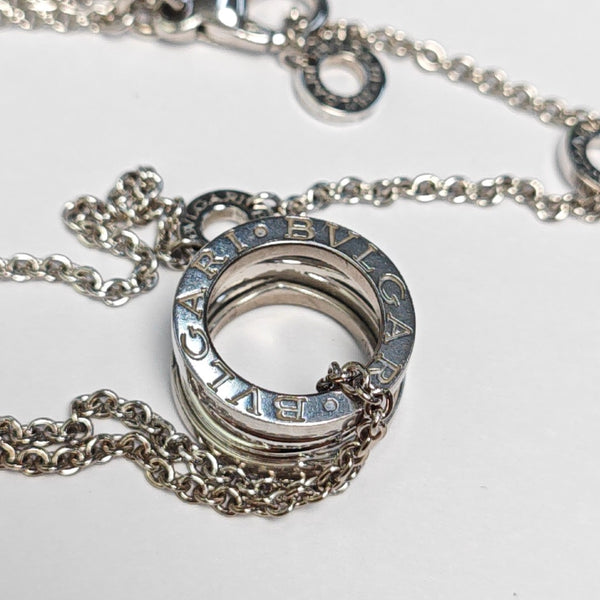 B.ZERO1 18k White Gold Silver Necklace