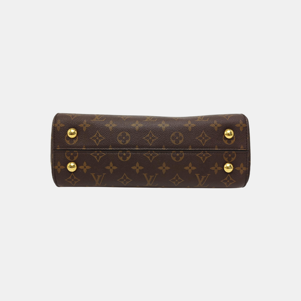CLUNY MM Monogram Coated Canvas Brown