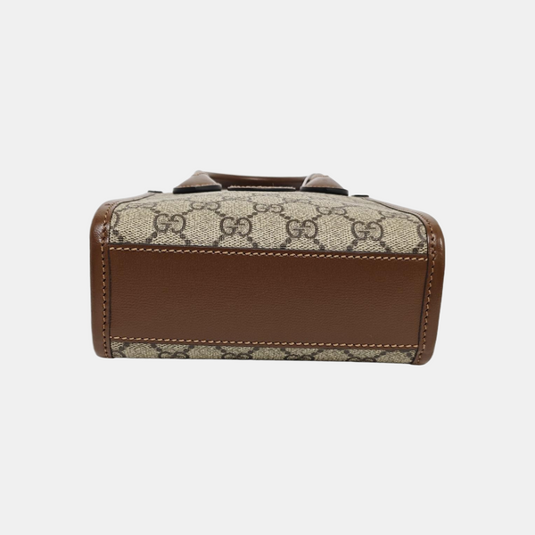 Retro Mini Monogram Coated Canvas Beige