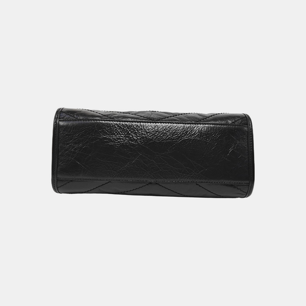 NIKI Small Chevron Calfskin Black