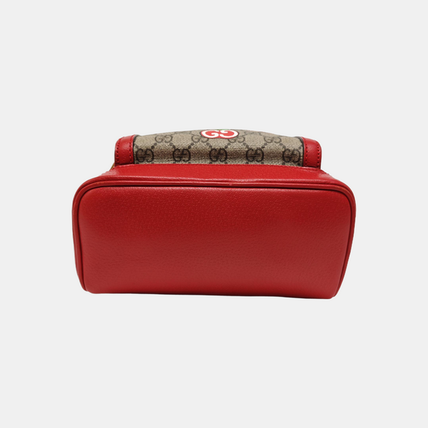 GG Supreme Small Monogram Coated Canvas Beige