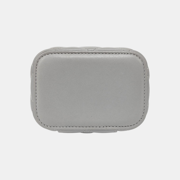 VANITY CASE Mini Quilted Lambskin Gray