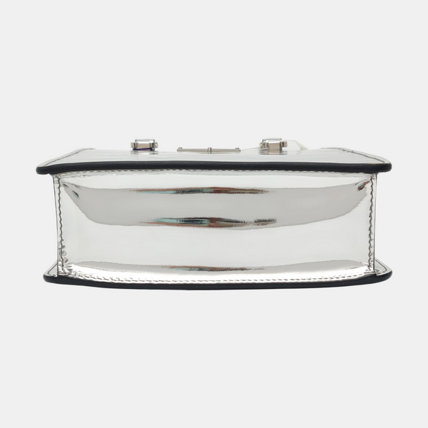 Panier Small Patent Leather Silver
