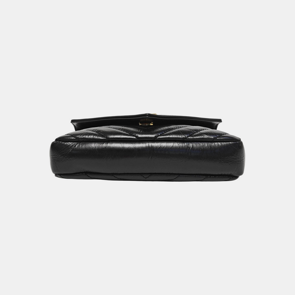 ENVELOPE Small Chevron Calfskin Black
