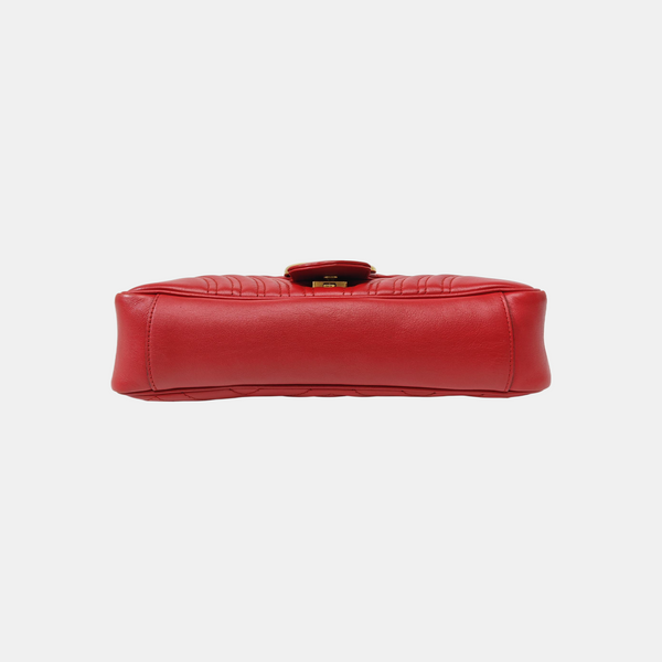 GG Marmont Large Quilted Calfskin Red