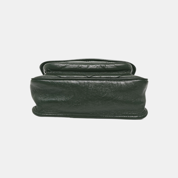 NIKI Small Chevron Calfskin Green