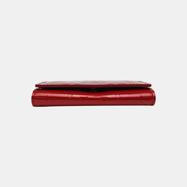 Monogram Patent Leather Key Pouch Red