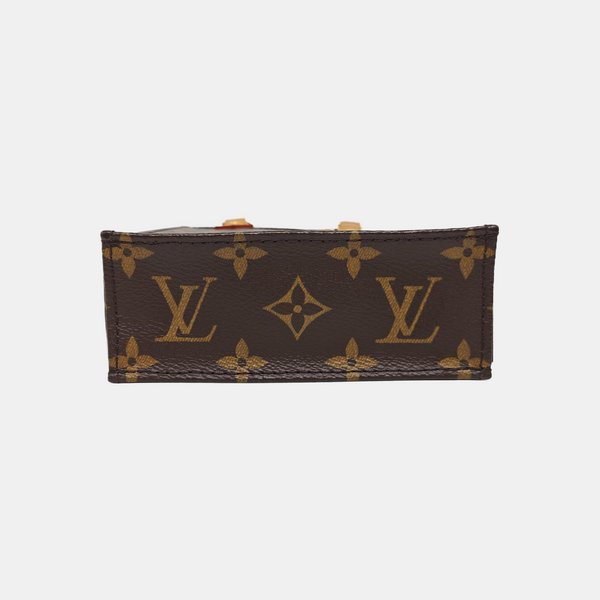 SAC PLAT Mini Monogram Coated Canvas Brown