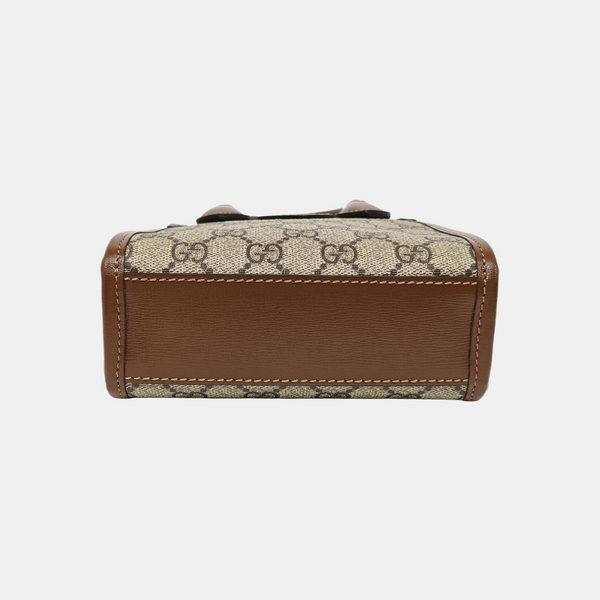 Retro Mini Monogram Coated Canvas Beige
