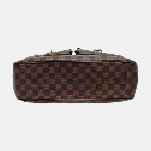 UZES Damier Ebene Coated Canvas Brown