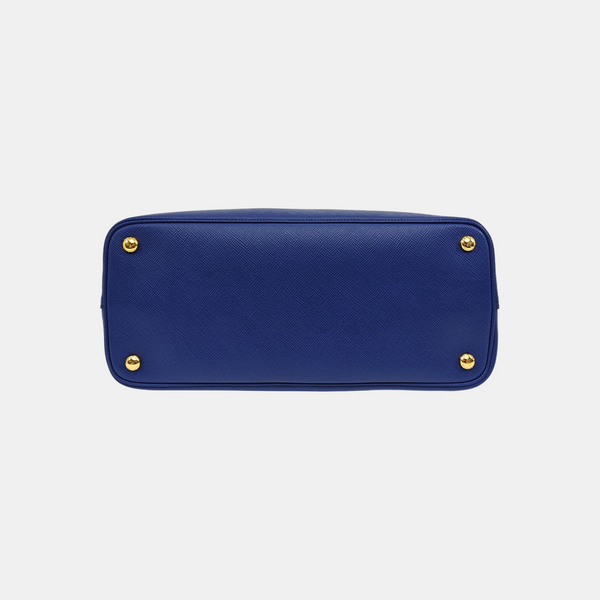 Double Medium Saffiano Calfskin Blue