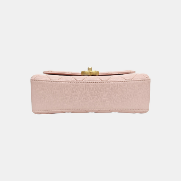 Carry Me Quilted Grained Calfskin Pink