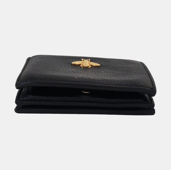 Animalier Calfskin Black Wallet