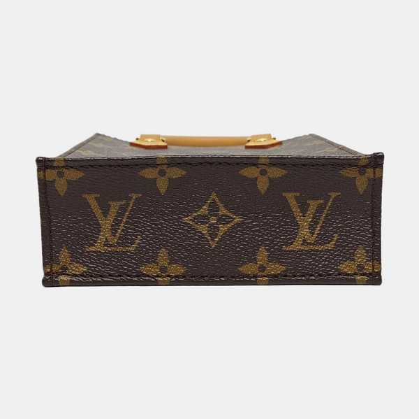 SAC PLAT Mini Monogram Coated Canvas Brown
