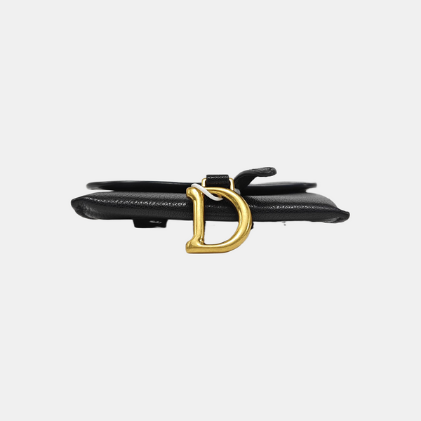 Saddle Mini Lambskin Black