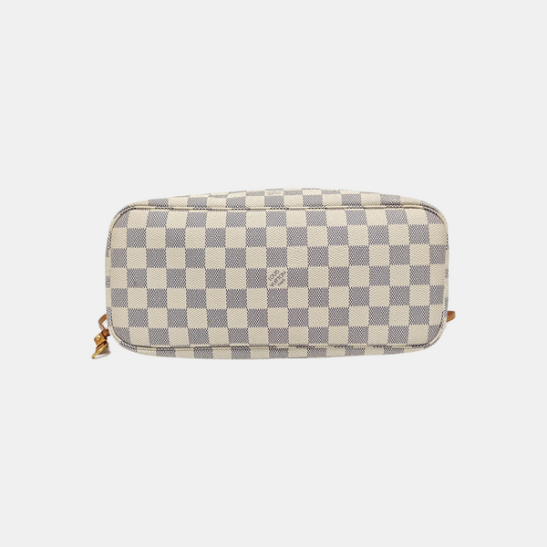 NEVERFULL PM Damier Azur Coated Canvas White