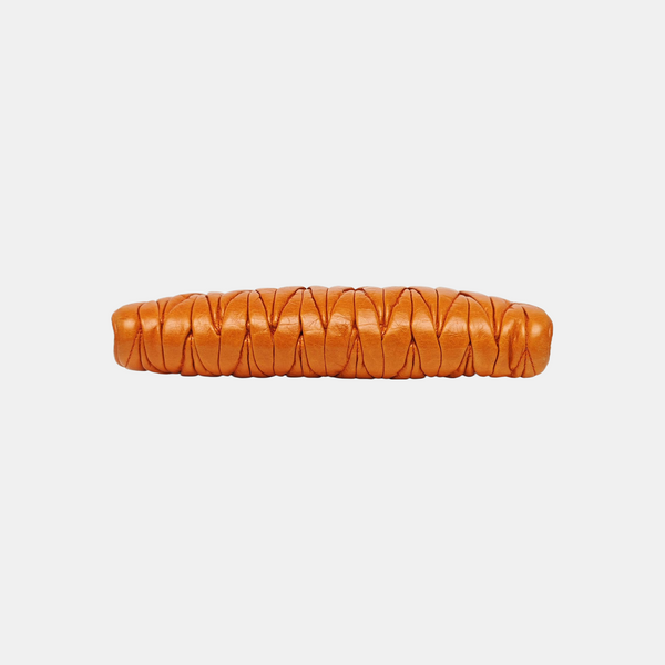 Quilted Lambskin Clutch Orange