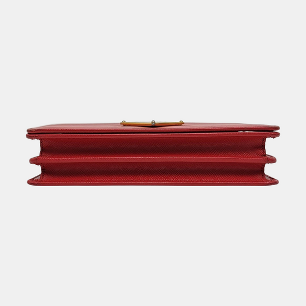 Saffiano Calfskin Crossbody Bag Red