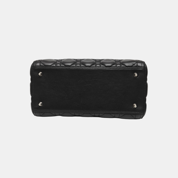 Lady Dior Medium Cannage Lambskin Black